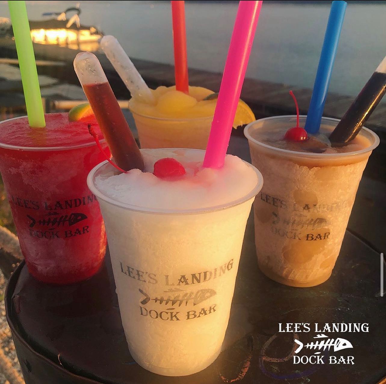 four frozen drinks