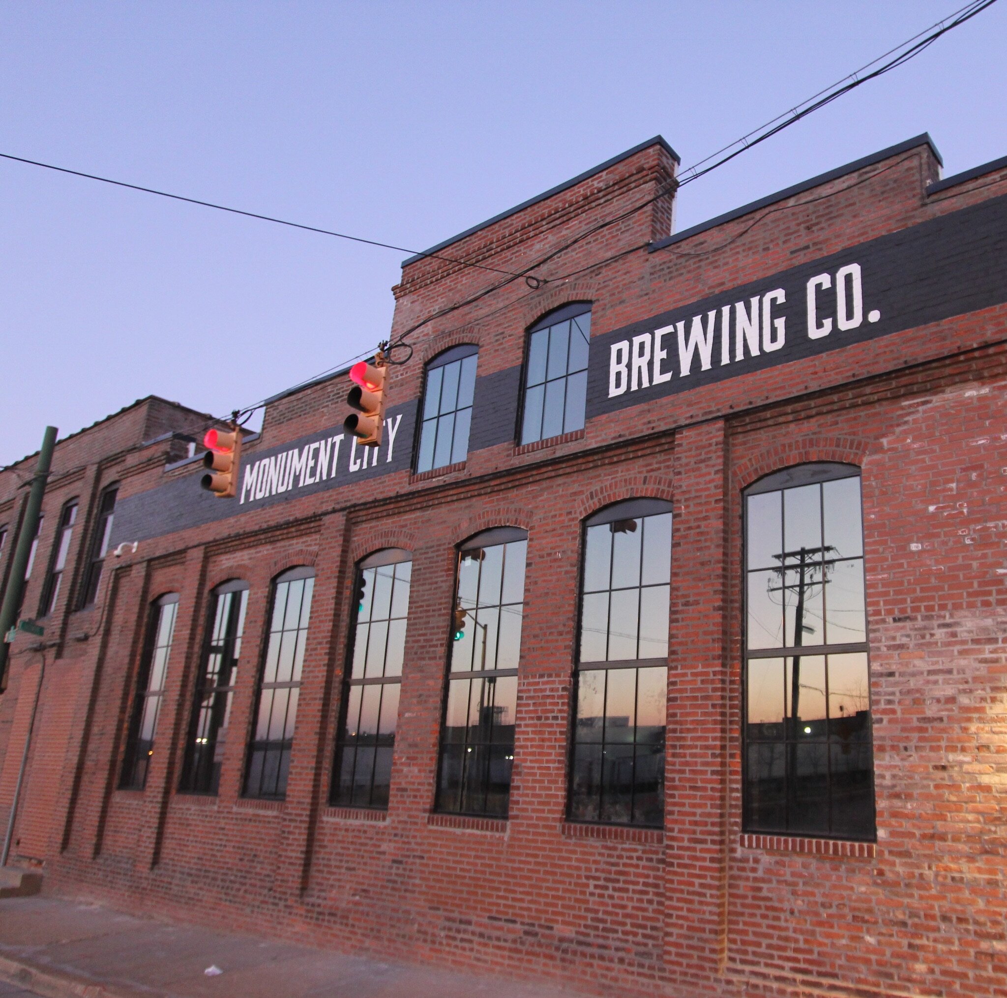 exterior of monument city brewing company