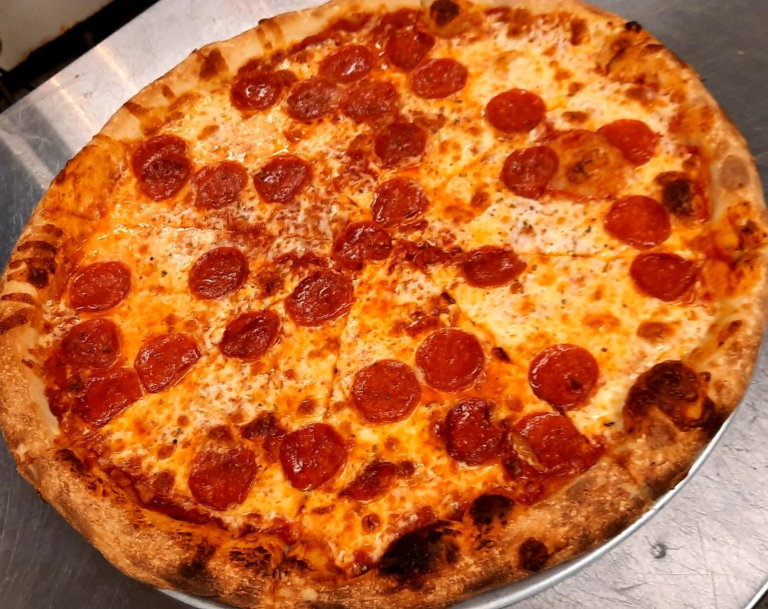 a pepperoni pizza