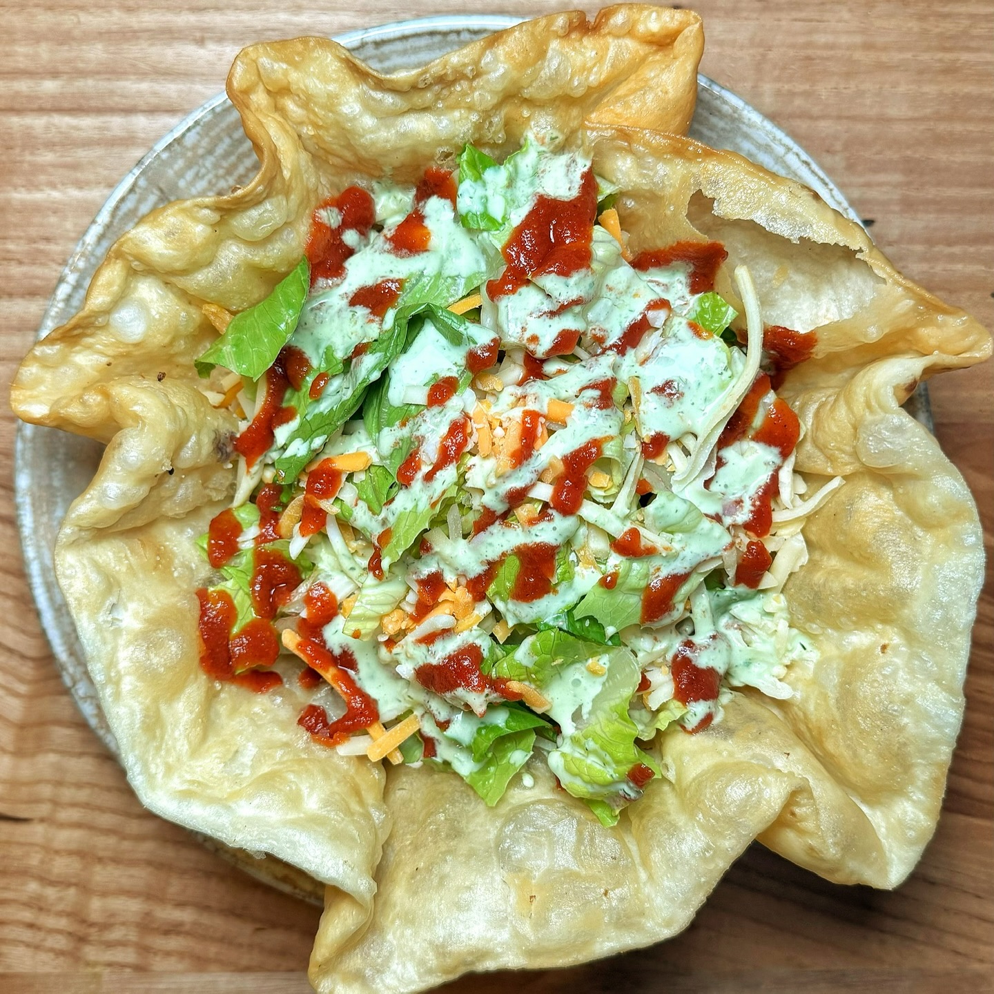 a taco bowl