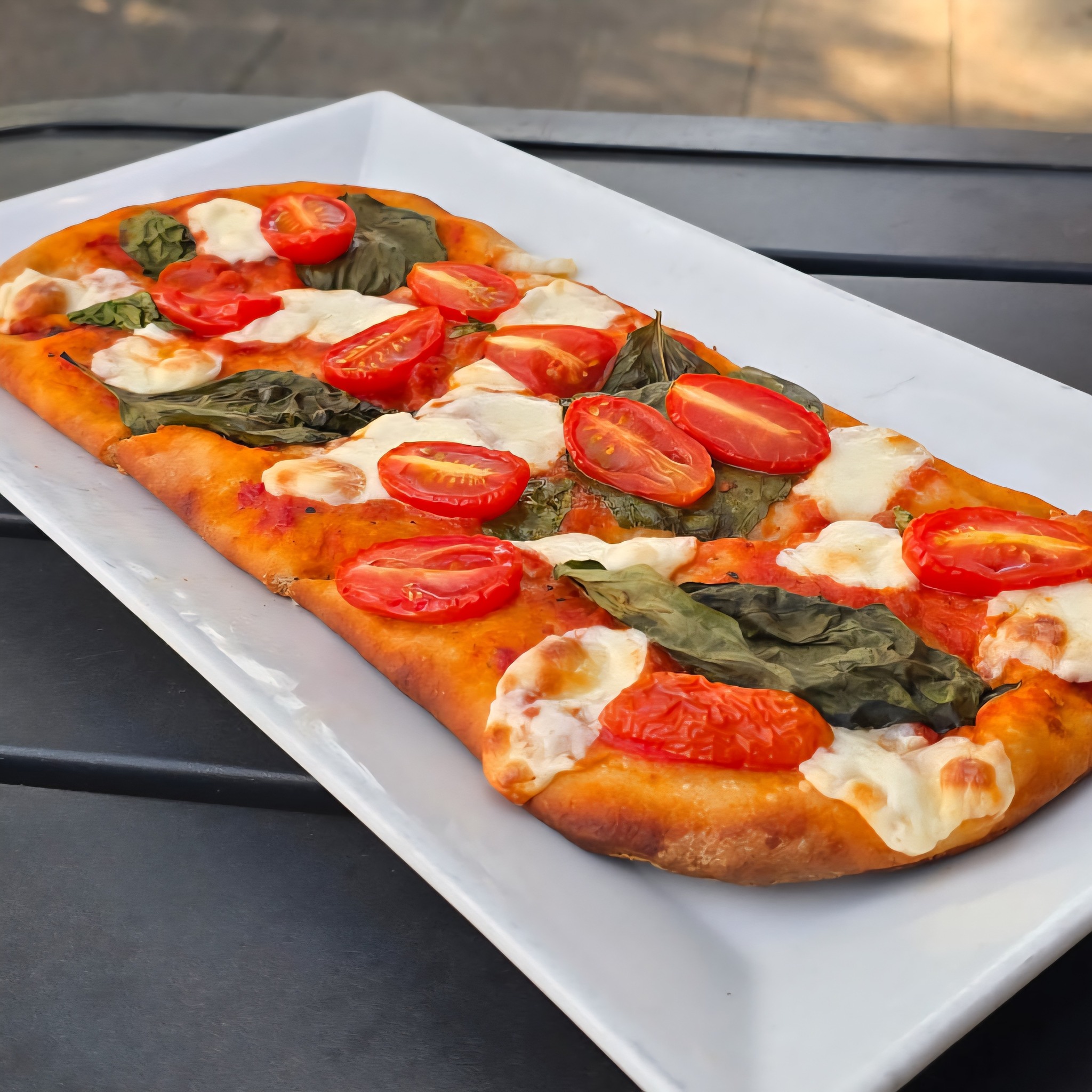a Caprese Flatbread