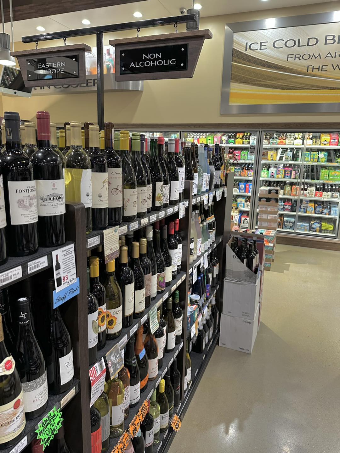 interior of crescent wine & spirits