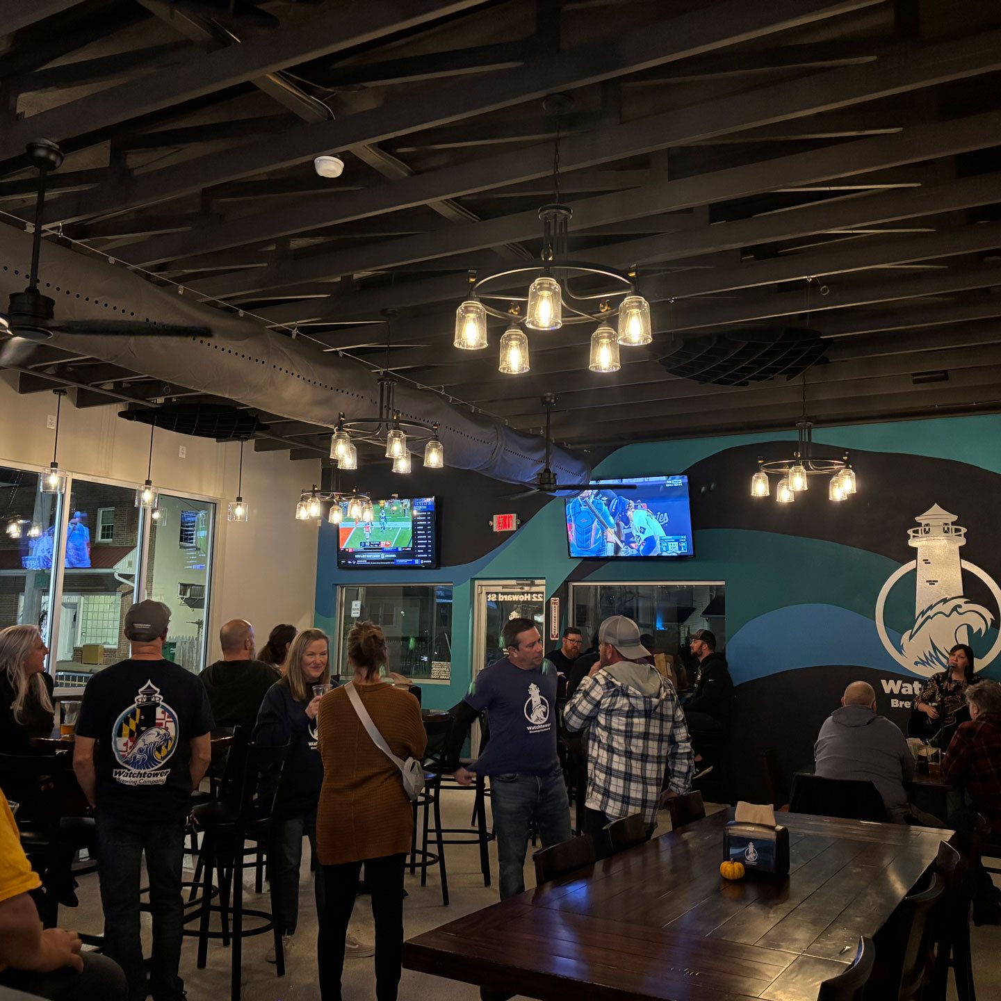 interior of watchtower brewing company