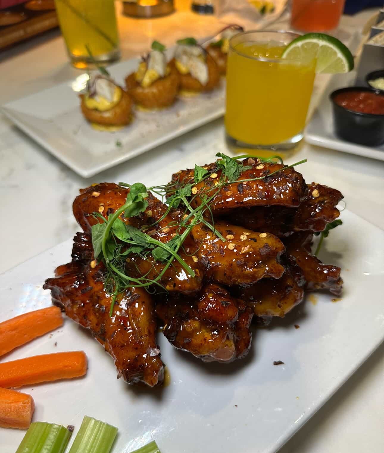 a plate of wings